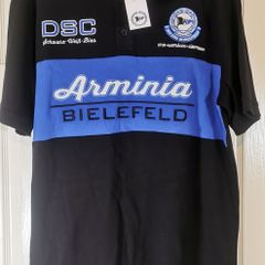 Arminia Bielefeld Jersey Black Blue DSC German Football Polo Shirt New w Tags