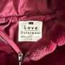 Girls F F Faux Fur Hooded Coat Age 2 to 3 Years Burgundy Berry Image 4