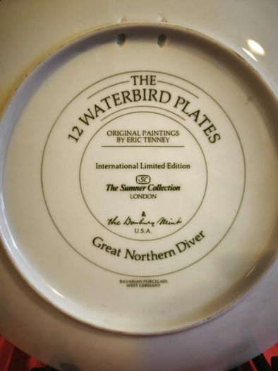 Pair vintage decorative plates