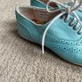 Petasil girls leather shoes size 12 or 31 turquoise Image 4