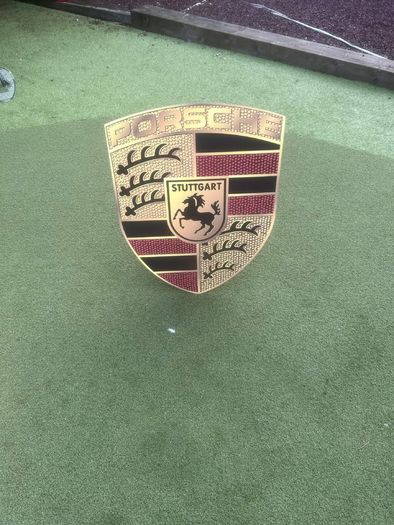 Large Porsche Crest Aluminium Sign