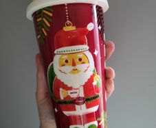 Costa coffee Christmas ceramic mug limited edition NEW retro style reusable mug