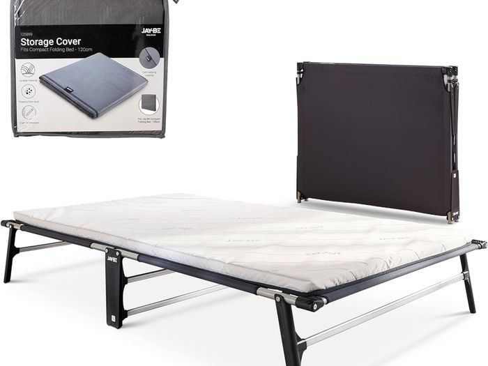 JAY-BE CE120 Compact Folding Bed with Storage Cover and Mattress, Small Double