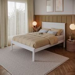 Lucy 4ft Small Double Bedframe in White