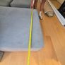 Large Grey L-Shaped Corner Sofa / Couch with Footstool Image 10