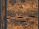 _Shoe cabinet with 2 flaps, shoe rack, shoe tipper, shoe chest with 2 compartments, shoe racks, in the hallway, for 8-12 pairs of shoes, space-saving, 60 x 30 x 95 cm, vintage brown-black