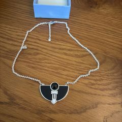 Newbridge silver & black pendant necklace
