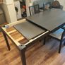 IKEA Extendable Dining Table (Black-Brown) & 4 Padded Chairs Image 4