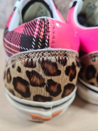 mens VANS ENGLISH INVASION SEX PISTOLS trainers runners shoes tartan pink leopard Size UK 8.5 EU 42.5 RARE