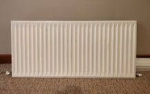 100 x 45 cm single radiator with values.