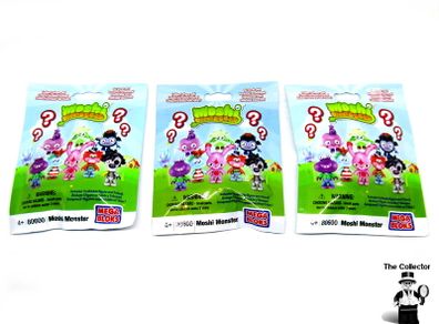 LOT OF 3 Mega Bloks Moshi Monsters 80600 Series 1 Minifigure Mystery Pack LOT OF 3 Also Compatible With Lego And Other Brands