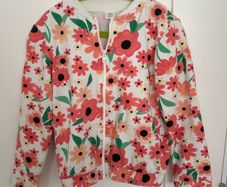 Cute flowery jumper for a girl, 122cm, 6-7 years