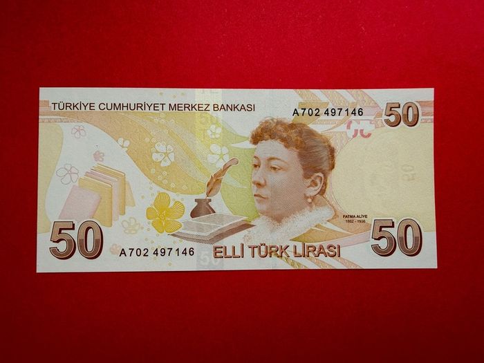 Turkey   50  Lira  2009  Pick  225a  AA PREFIX  SCARCE  ( Uncirculated )