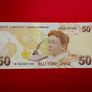 Turkey   50  Lira  2009  Pick  225a  AA PREFIX  SCARCE  ( Uncirculated ) Image 2