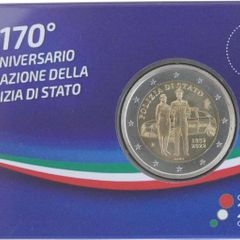 Italy 2 Euro Commemorative Coin 2022 - Italian National Police. Coincard. BU