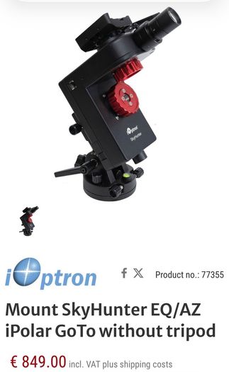iOptron SkyHunter goto mount with ipolar