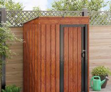 Metal Garden Shed ,Brown137 x 81 x 180 cm