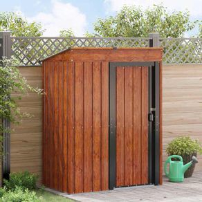 Metal Garden Shed ,Brown137 x 81 x 180 cm