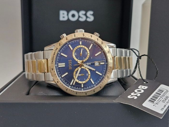 BOSS Men's Allure (44mm) Blue Dial / Two-Tone Stainless Steel Bracelet  1514163