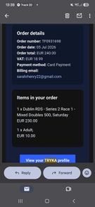 Tryka Dublin doubles 500 Oct 31st