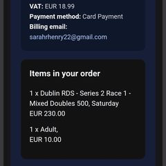 Tryka Dublin doubles 500 Oct 31st