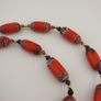 Antique Venetian Style Orange Trade Beads Necklace Image 4