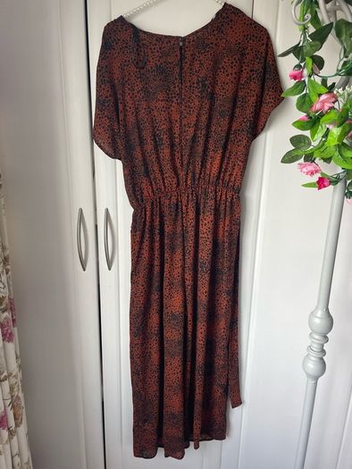 Bnwt primark animal print wide leg jumpsuit with wrap around detail size 12