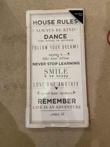 Canvas wall art -  house rules