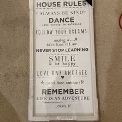 Canvas wall art -  house rules