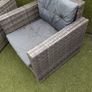 9 seater Grey Rattan Set & Gas Fire Pit Image 6