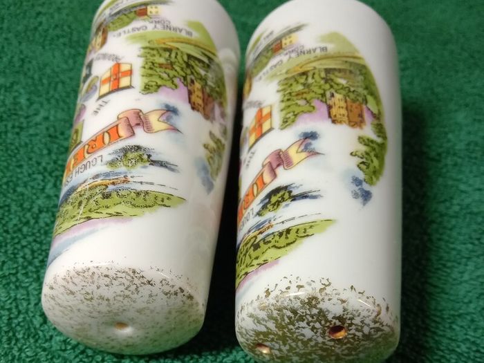 Vintage Irish Souvenir  Salt & Pepper Set
