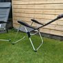 Set of x2 Garden Chairs and x2 Small Glass Top Tables Image 6