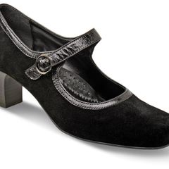 kelly black suede dress pumps Da Bella leather RRP100 euro NEW & Boxed Size 3 UK  & 4 UK fitting EE
