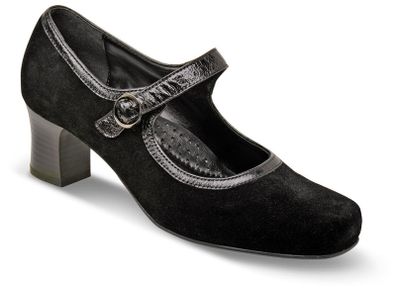 kelly black suede dress pumps Da Bella leather RRP100 euro NEW & Boxed Size 3 UK  & 4 UK fitting EE