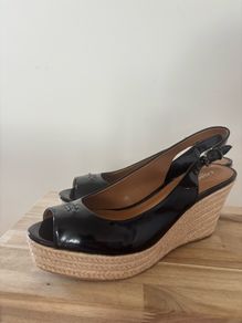Coach Ferry Patent Wedge Sandal