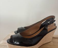 Coach Ferry Patent Wedge Sandal