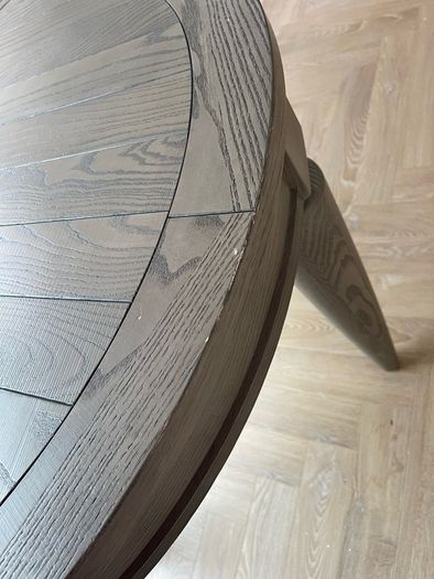 Monroe dark oak extendable dining table
