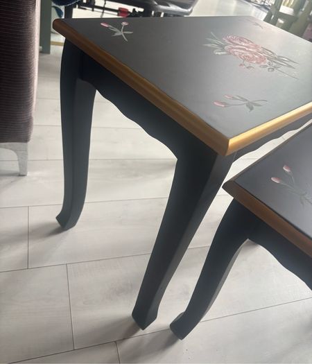 Set of black side tables new