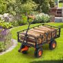 Garden Dump Cart Heavy-duty Metal Yard Carts and Wagons 400 lbs Loading Image 6