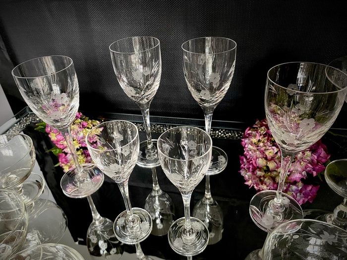 Vintage Etched Crystal  Beautiful Bundle in Mint Condition