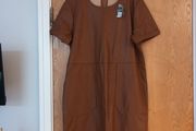 Primark  Faux Leather  Brown Tunic Style  Dress    S.- 16-18    B.N.W.T