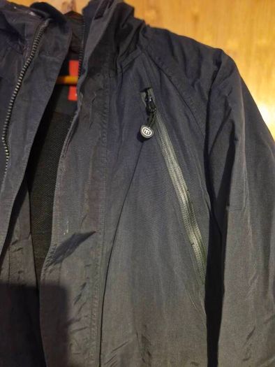 Black Hooded Outdoor Ski Jacket