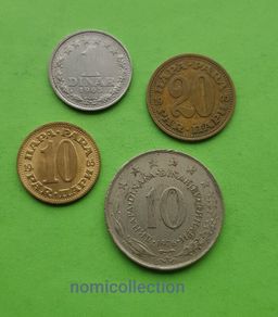 Yugoslavia 1965 - 1976 years coins.