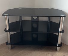 Black Glass Tv Stand