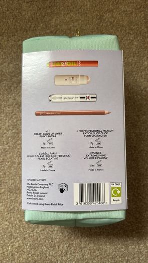 Brand new makeup bag and four brand new products