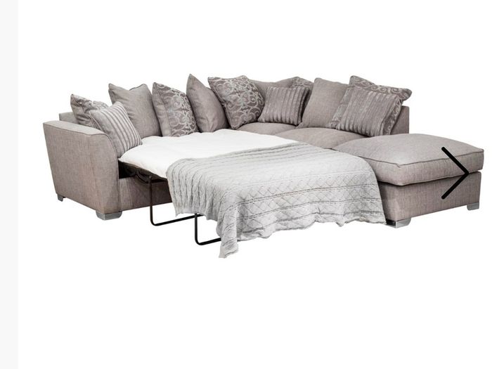 Beige Harvey norman corner sofa/sofabed l shaped couch