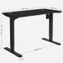 _Electric Desk, Height-Adjustable, Desk Stand, Table Frame with Motor, 120 x 60 x (73-114) cm, Steel, Black Image 4