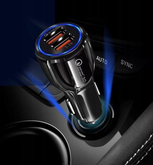 New Double USB Universal Car Cigarette Charger 12-24V Quick Charge 3.1A #1066