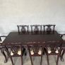 Solid mahogany table & chairs Image 2