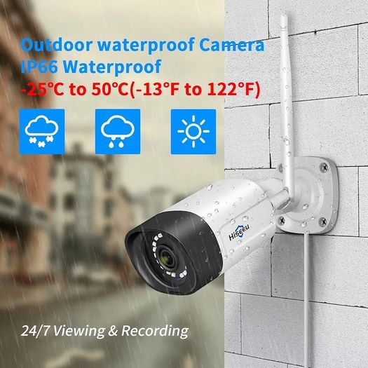 Wireless Security Camera System,5MP PTZ Camera + Bullet Camera CCTV Camera System With 2-Way Audio,IP66 Waterproof, Color Night Vision, Motion Detection,